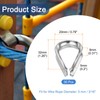 sourcing map Rope Thimble 3/16"(5mm) Diameter M5 Stainless Steel Wire