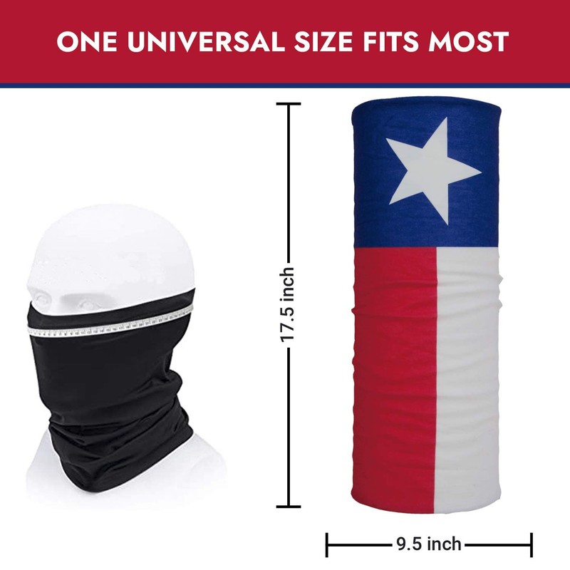 International Tie Texas Flag Bandana – Face Mask: Soft &