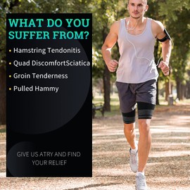 ABYON Thigh Support for Men and Women, Pack of 2, Thigh Compression Breathable Non-Slip for Hamstring, Quad, Groin Pain, Muscle Fibre Tear, Cramps