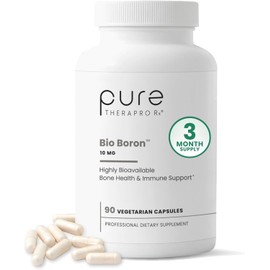 Pure TheraPro Rx Bio Boron 10mg, 3 Months Supply - Bororganic Glycine Boron for Men & Women - Premium Formula for Bone Health, Joint Flexibility, Cardiovascular Function & Immunity Support