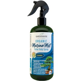 GARDENWISE Organic Marina Mist Foliar Spray for All Live Indoor and Outdoor Bonsai Tree Plants | Micro Nutrients for Vital Bonsai Health | Gentle Formula | Liquid Plant Food | Quick Results (16 oz)