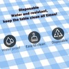 2 Pcs Blue and White Checkered Tablecloth, Blue Plastic Table