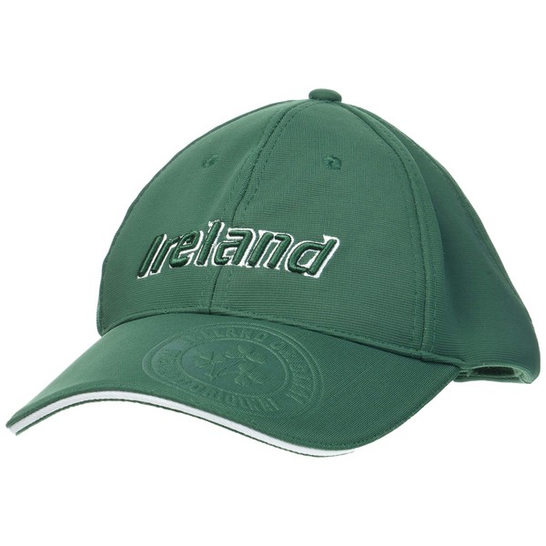 Traditional Craft Baseball Cap With Embroidered Ireland Lettering and Embossed