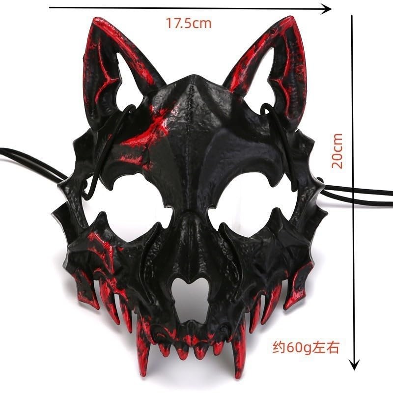 wowjimi Wolf Mask, Halloween Wolf Mask, Realistic Bloody Mask for