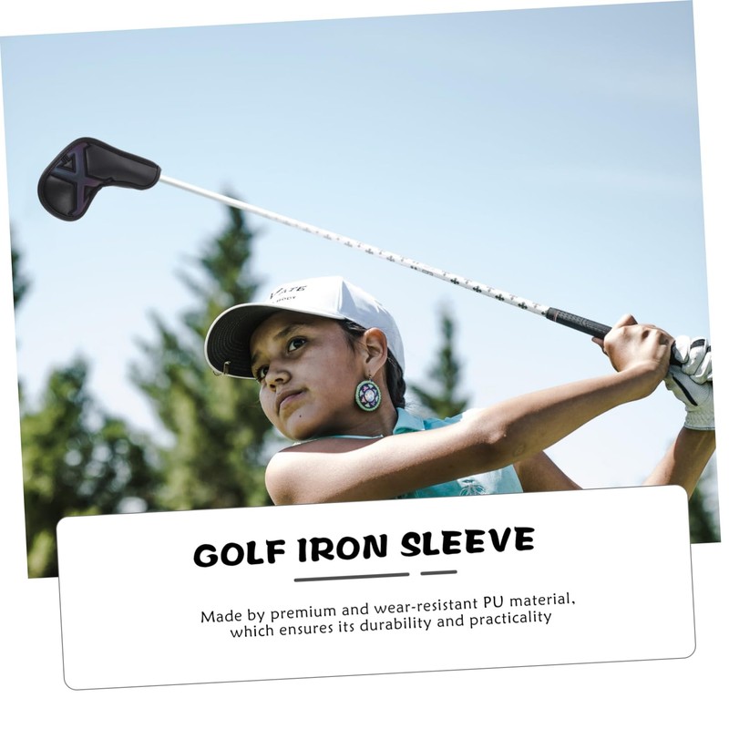 Totority 10Pcs PU Golf Club Head Cover Durable Putter Sleeves