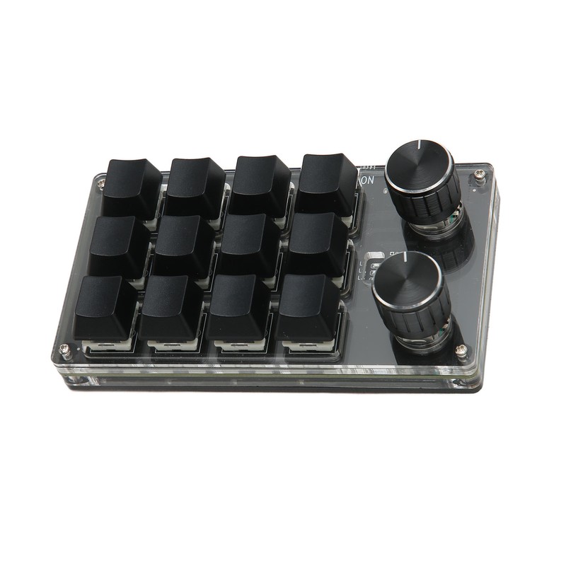 Mini Keypad 12 Keys 2 Knobs USB Or BT Connection