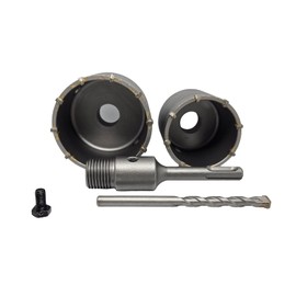 Widia Core Drill Bit Set of 3 Core Drill Bits 65 mm + 80 mm + Holder SDS Plus with Centre Drill Connection M22