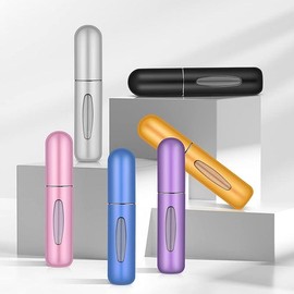 Perfume Travel Refillable Mini Perfume Atomizer Cologne Travel Perfume Bottle Empty Travel Essentials for Women Mens Small Perfume Spray Bottle for Travel Accessories 5ml/0.2oz - Color: Pink