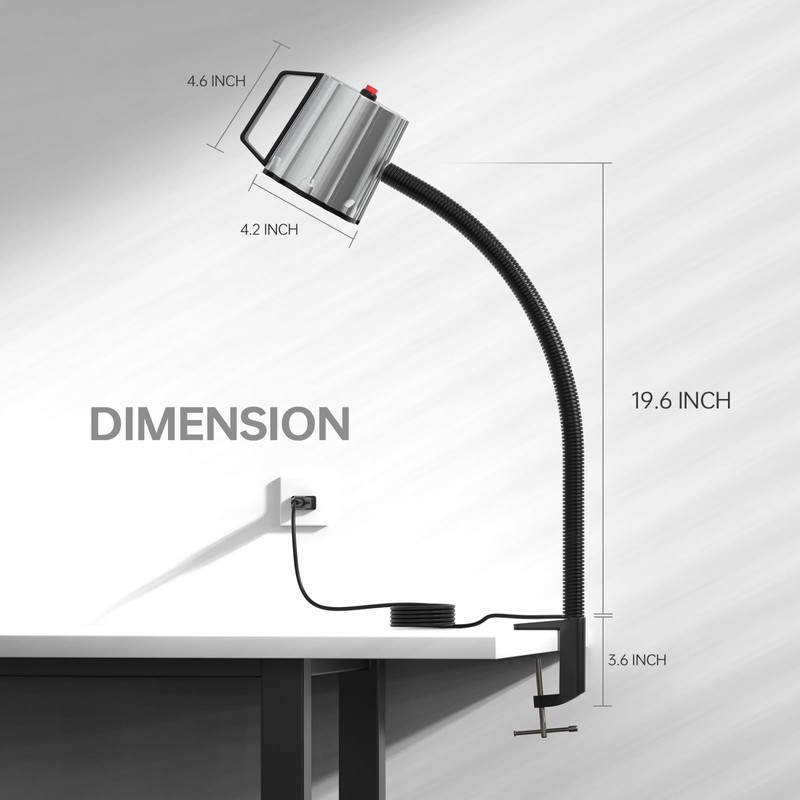 Clamp Light, 18W Machine Light, 1800 Lumens Flexible Lathe Work