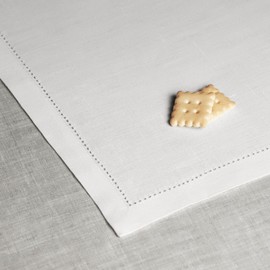 Cuore di lino - Pure Linen Placemat 100% Made in Italy Ajour Optical White 35 x 50 cm