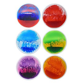 Art3d Liquid Sensory Floor Decorative Tiles,19.7"x19.7" Pie, Colorful, 6 Tiles