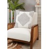 SARO LIFESTYLE Diamond Delight Woven Throw Pillow Cover, Black/White, 20"