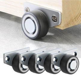 koundeneko Mini Caster Wheels Furniture Casters Directional Movable Silent Trash Can Cupboard Trolley Small Furniture with Screws Side Mount
