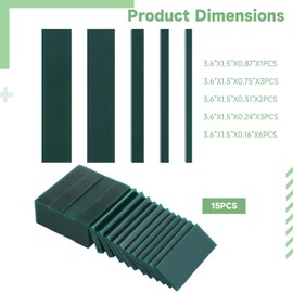 15 Pcs Green Carving Wax Blocks Mixed Thickness Slices for Jewelry, Casting, and Craft Sculpting
