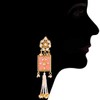 Aheli Indian Traditional Enamel Faux Pearl Strand Collar Aretes Bollywood
