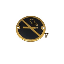 Bary No Smoking Sign Polished Brass