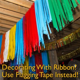 Flourescent Flagging Tape, Non-Adhesive Plastic Ribbon Neon Marking Roll, for Tree Marking, Hunting Trail Tape, Boundaries and Hazardous Areas Marking, 8 Colors 0.78'' X 200'