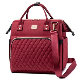 Artelaris Women's Lunch Bag, Insulated Lunch Box Women for Work, Adults Large Lunch Tote, Leakproof Cooler Reusable Lunch Bag with Side Pockets & Shoulder Strap, Lunch Purse, Picnic Designer (Red)