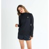 Roxy Historical Logo Hoody Women's Rash Guard, Black, L
