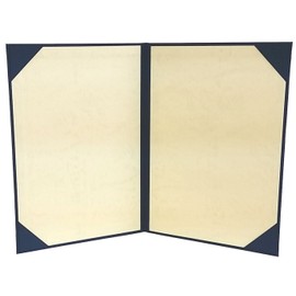 Mino Shokai Certificate File, Cloth, Navy, No Pads, A4 Size (A3, Award Certificate, 9272-02)