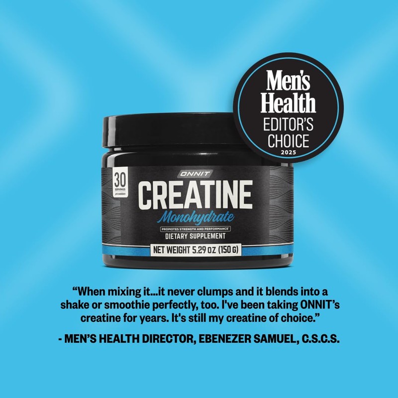 ONNIT Creatine Monohydrate Powder, Creatine Powder Supplement That Promotes Strength