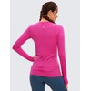 CRZ YOGA Women's Seamless Athletic Long Sleeves Sports Running Shirt