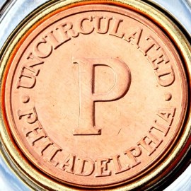 US Department of Treasury Philadelphia P Mint Token Key Chain Ring Bottle Opener