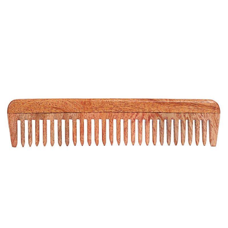 SVATV Handmade NEEM WOOD Detangling Comb for Thick, Curly and