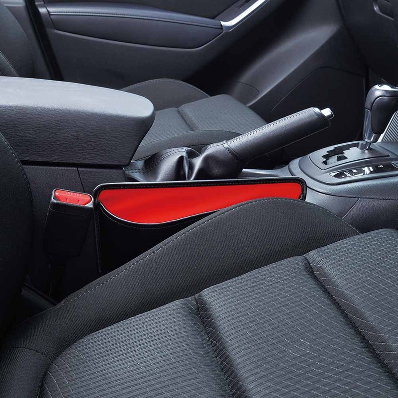 Seiwa W950 Car Storage Accessories Seat Side Pocket, Black x