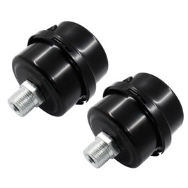 LDEXIN 2Pcs Air Compressor Silencer Filter 3/8" PT 16mm Metal Air Compressor Intake Filter Silencer Sound Muffler for Generators, Blowers
