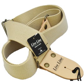 LIVE LINE LS2000CTN Live Line AC Material Regular Type Guitar Strap (Tan)