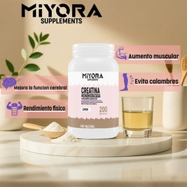 Creatina Monohidratada Suplemento Miyora 1kg 200servicios