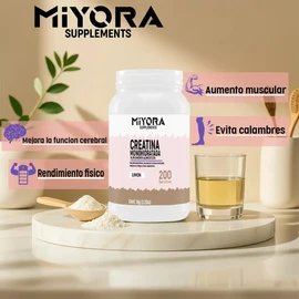 Creatina Monohidratada Suplemento Miyora 1kg 200servicios