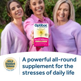 OptiBac Optibac Probiotics Women's Wellbeing - Scientifically Proven Friendly Bacteria Plus Vitamins for Vitality and Balance - A Powerful All-Round Supplement for The Stresses of Daily Life - 30 Capsules
