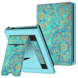 Fintie Case for Pocketbook Verse Pro/Verse (2023)/Verse Pro Color (2024) eReader - Kickstand Protective Case with Card Slot Wrist Strap and Auto Sleep/Wake Function, Jade