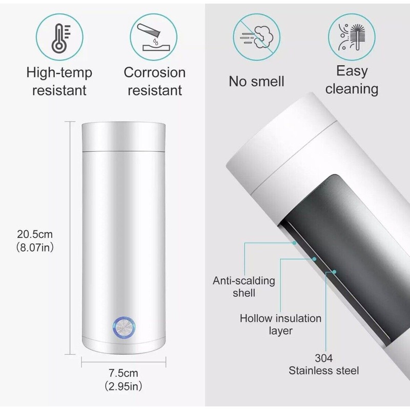 Portable WOW Electric Travel Kettle Stainless Steel