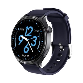 LYXFLHAN GTR2 Smart Watch - 1.46" HD Display, All-Metal Frame, 100+ Sports Modes, Heart Rate & Stress Monitor, 10-Day Battery, Bluetooth Calling (Silicone Blue)