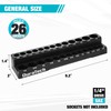 DURATECH Magnetic Socket Organizer, 1/4" SAE Socket Tray Holds 26