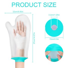 ANOMM Waterproof Hand Cast Cover, Reusable Adult Hand Cover for Shower, Soft & Comfortable Cast Protectors for Wrist, Finger, Watertight Seal Cast Bag for Bandages, Dressings, Wound Care Supplies