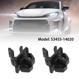 EMSea 50 Piece Bonnet Support Rod Bracket Fender Bumper Bracket Mounting Bracket 53455-14020 Compatible with Toyota Compatible with Corolla Black