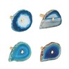 4 Pcs Unique Agate Blue Coat Hooks - Wall Mounted