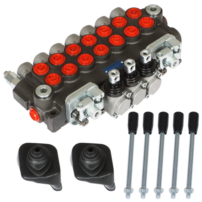 waltyotur Hydraulic Directional Control Valve, 7 Spool 11 GPM Hydraulic