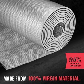 SEALTECH Heavy Duty 5mm Reflective Insulation Roll - Premium Foam Core Radiant Barrier for Energy Conservation -Commercial Grade Soundproofing Thermal Shield for Indoor and Outdoor Use (48" X 20')