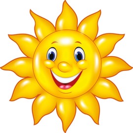 kleberio® Wall Picture Sun Picture Animal Decoration Children's Room Bedroom Kitchen Living Room Large Small Beautiful Boy Girl Weatherproof Modern for Children Set XXL 23 x 23 cm