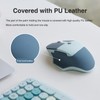 Wireless Ergonomic Keyboard and Mouse Combo with PU Wrist Rest,