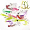 17Pcs Soft Fishing Lures Grub Worm Soft Fishing Baits with