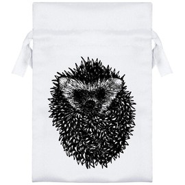 Azeeda 15cm 'Cute Hedgehog' Satin Drawstring Bag/Pouch (SB00015106)