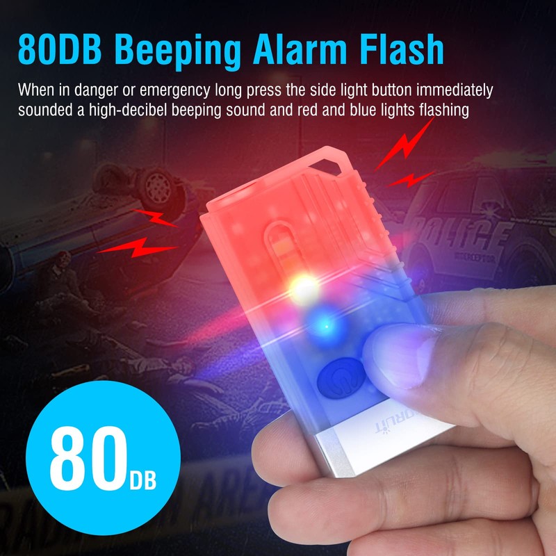 BORUIT V10 LED Small Powerful EDC Flashlight with 365nm UV