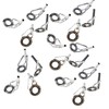 Fishing Rod Guide Repair Kit, 20 Pieces, Chrome Ceramic Eyelets