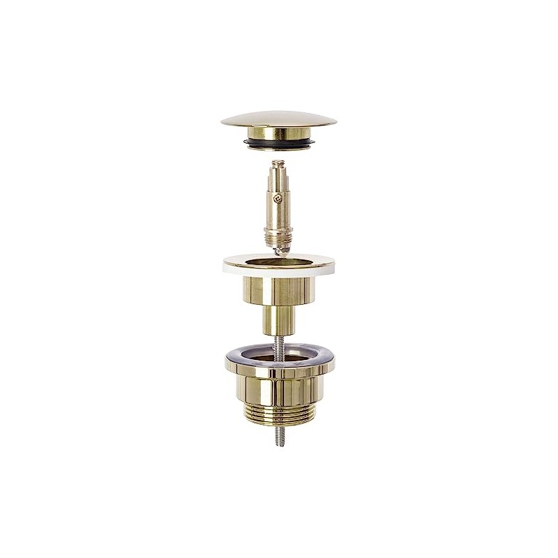 Rea Universal Click-Clack Gold Pop-Up Drain Fitting for Washbasins and